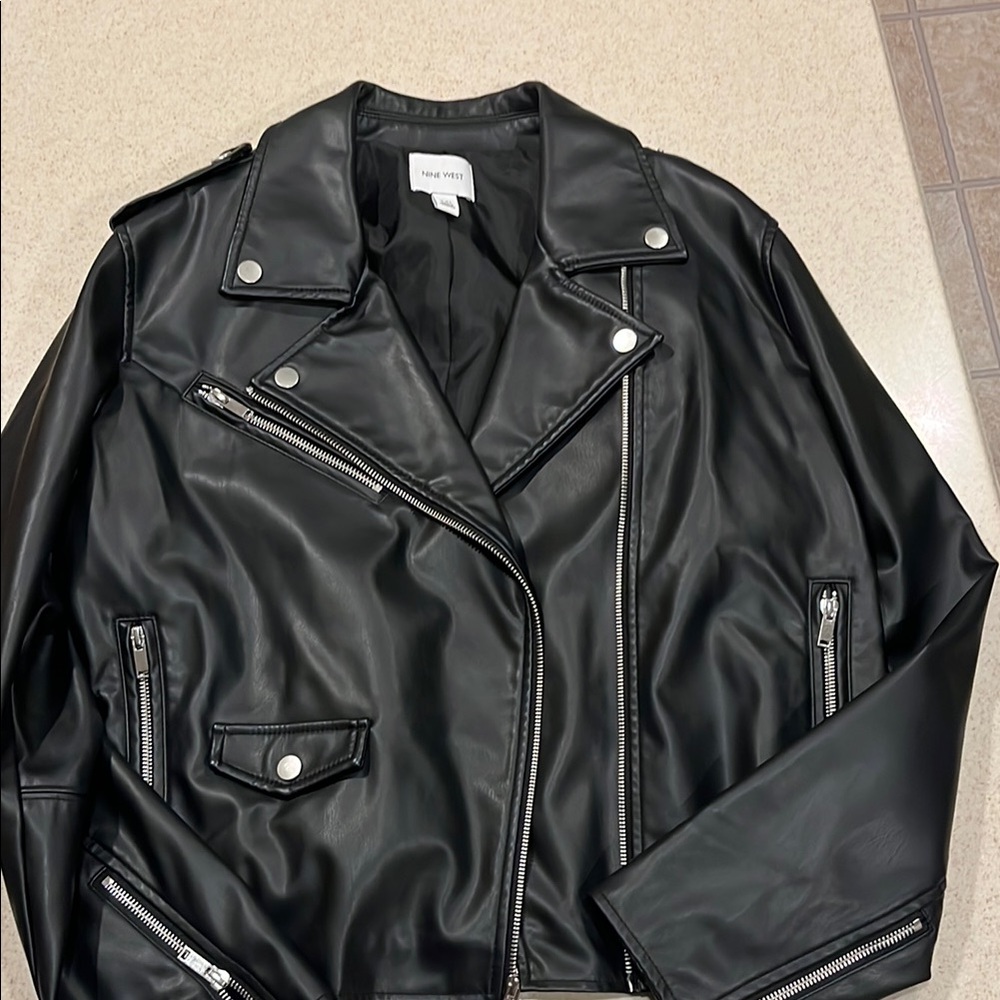Faux Leather Black Jacket.